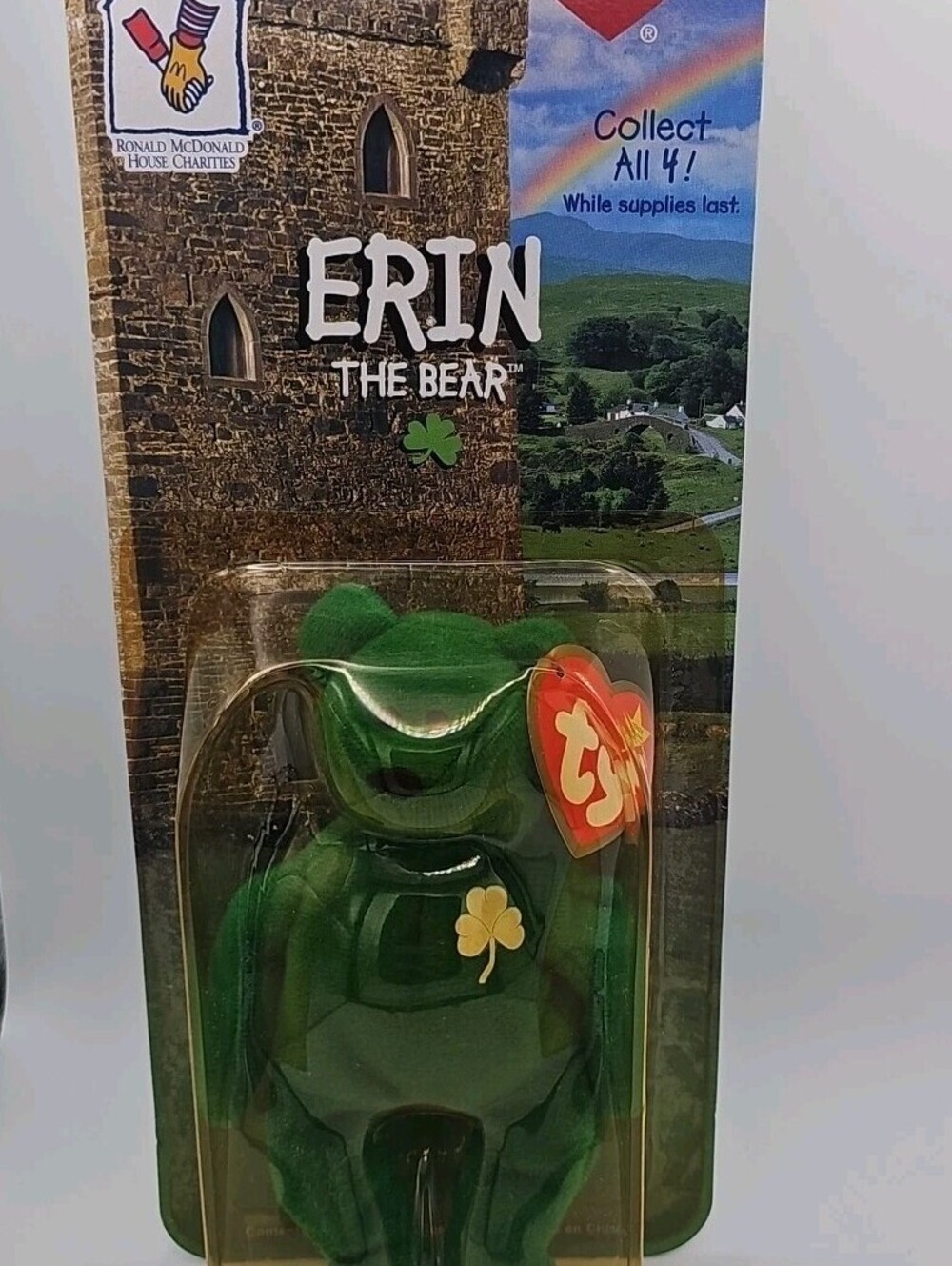 Ronald McDonald House Rare Ty Beanie Erin The Bear New In Box Ireland Irish